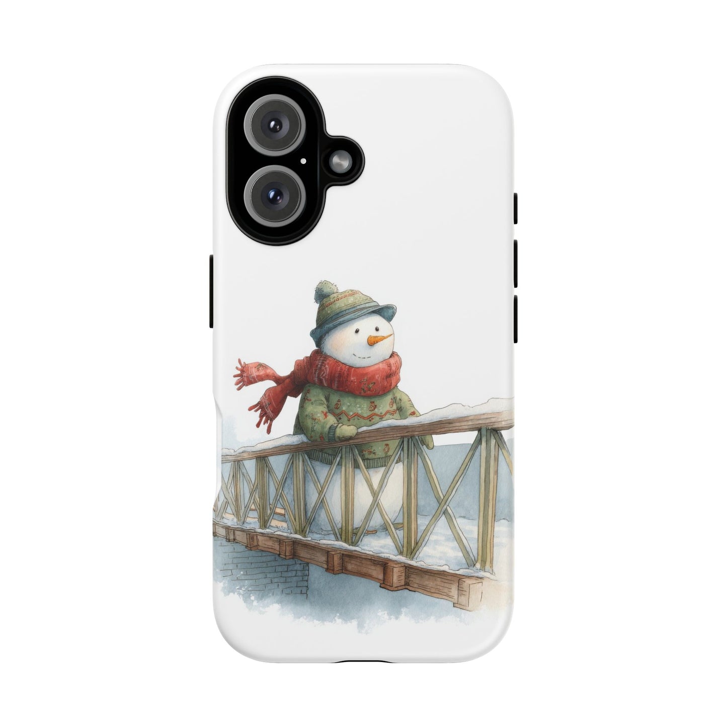 Snowman Phone Case – Winter Holiday Gift, Cute Snowman Design, Winter Accessories, Protective Phone Case, Unique Christmas Present