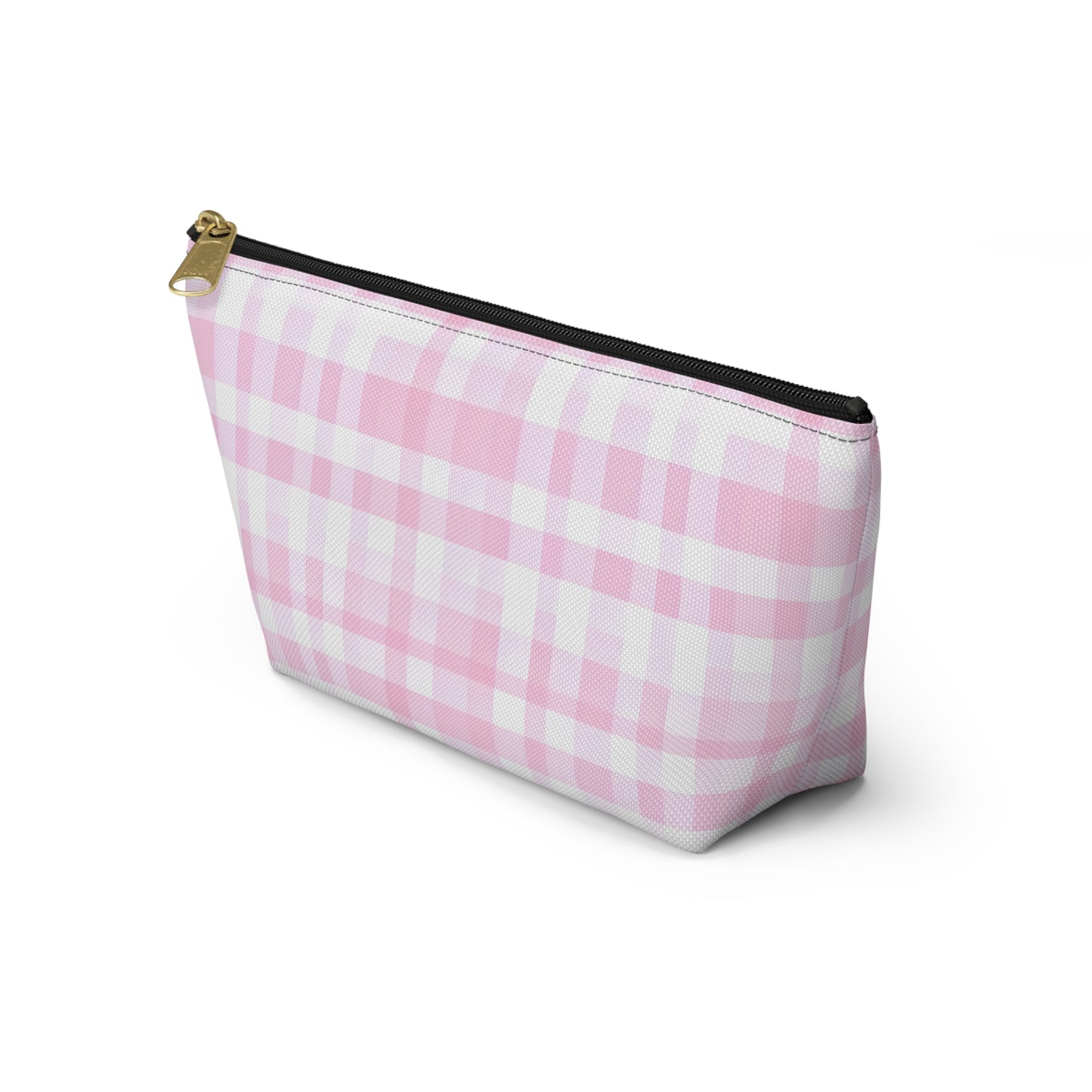 Chic Pink Plaid Accessory Pouch | Makeup Bag, Travel Organizer, Toiletry Case, Gift for Her, Cute Storage Solution
