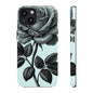 Elegant Floral Phone Case, Tough Cases for iPhones, Black Rose Design, Gift for Her, Stylish Phone Cover, Birthday Gifts