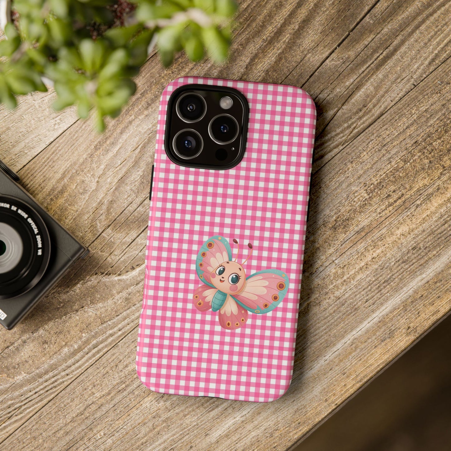 Cute Butterfly Phone Case, Tough Cases, Floral Phone Accessory, Gift for Her, Spring Fashion, Kids' Birthday Present, Pastel Aesthetic