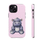 Cute Hippo Phone Case - Tough Cases, Animal Phone Cover, Kawaii Accessories, Gifts for Kids, Unique Tech Gear