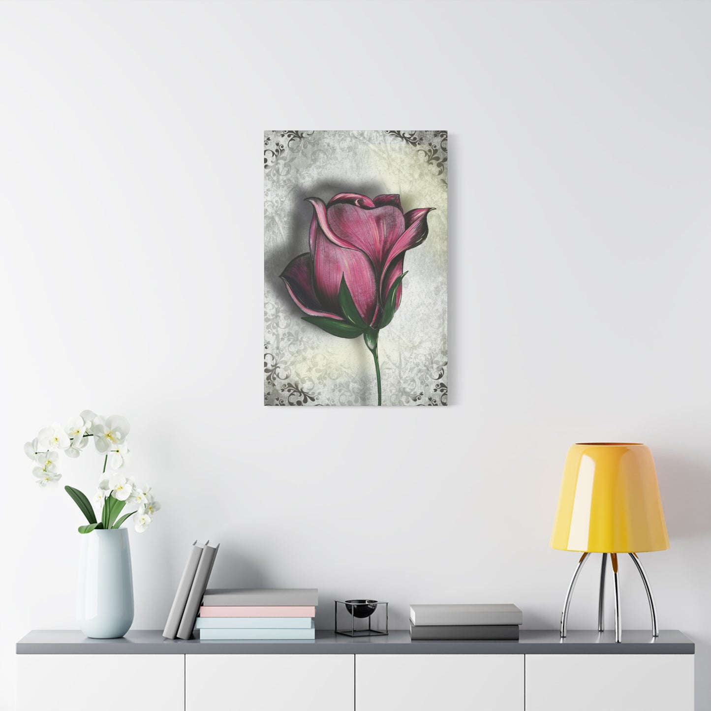 Matte Canvas, Stretched, 1.25" Purple Flowers