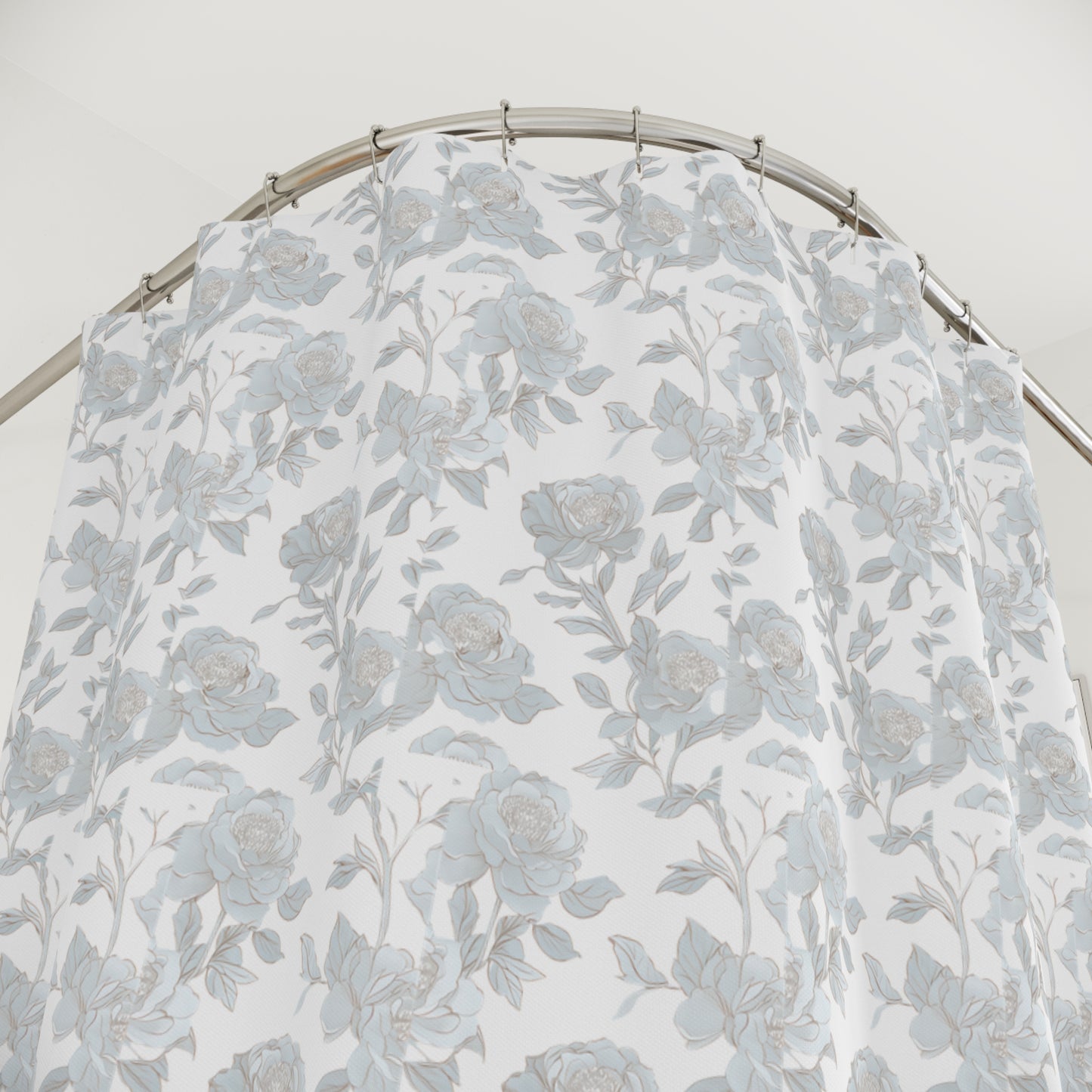 Floral Shower Curtain, Elegant Bathroom Decor