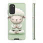 Meditating Lamb Phone Case — Cute Pastel Protective iPhone Cover