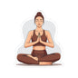 Yoga Girl Kiss-Cut Stickers, Meditation Stickers, Peaceful Decor, Boho [...]