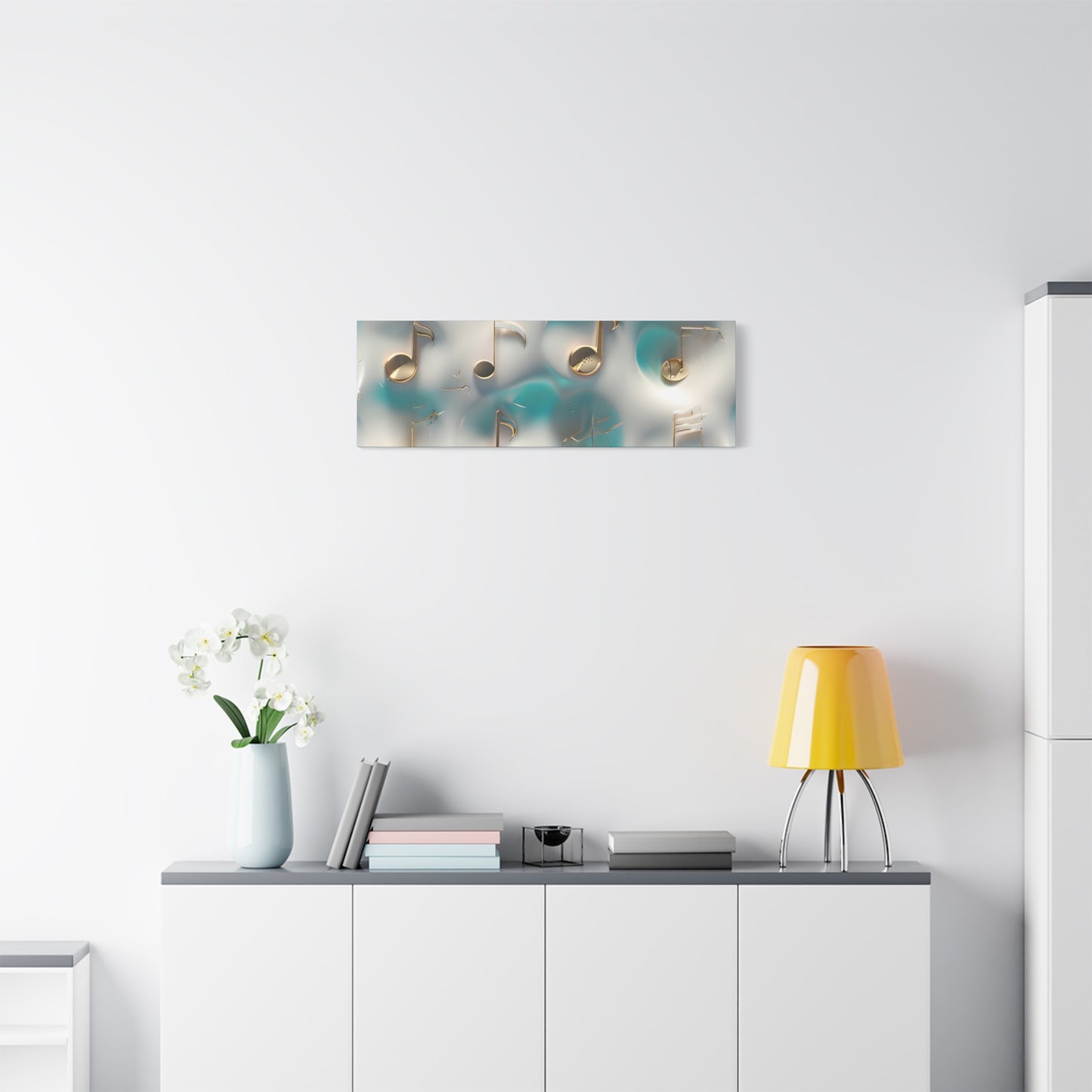 Musical Notes Wall Art Canvas, Elegant Home Decor, Perfect for Musicians, Music Lovers, Gifts for Music Teachers, Unique Art Piece