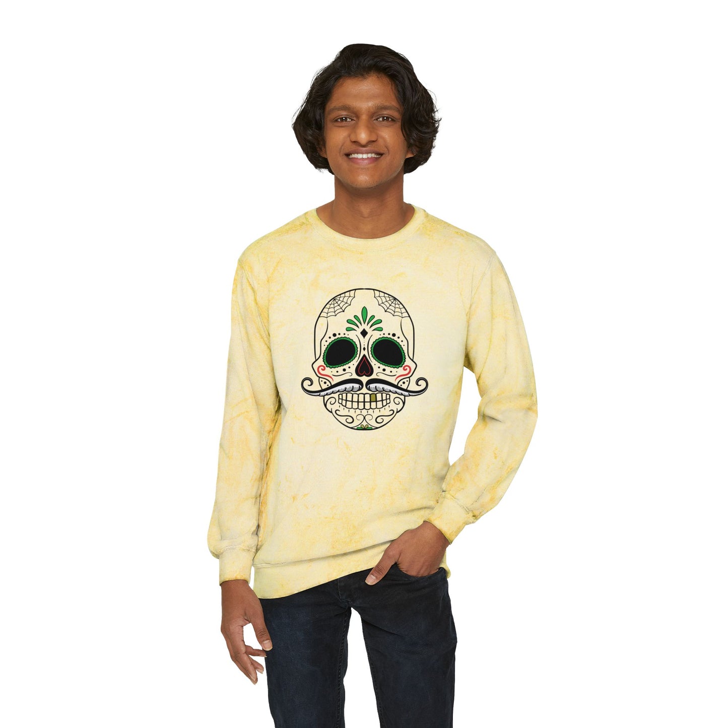 Sugar Skull Crewneck Sweatshirt, Day of the Dead Apparel