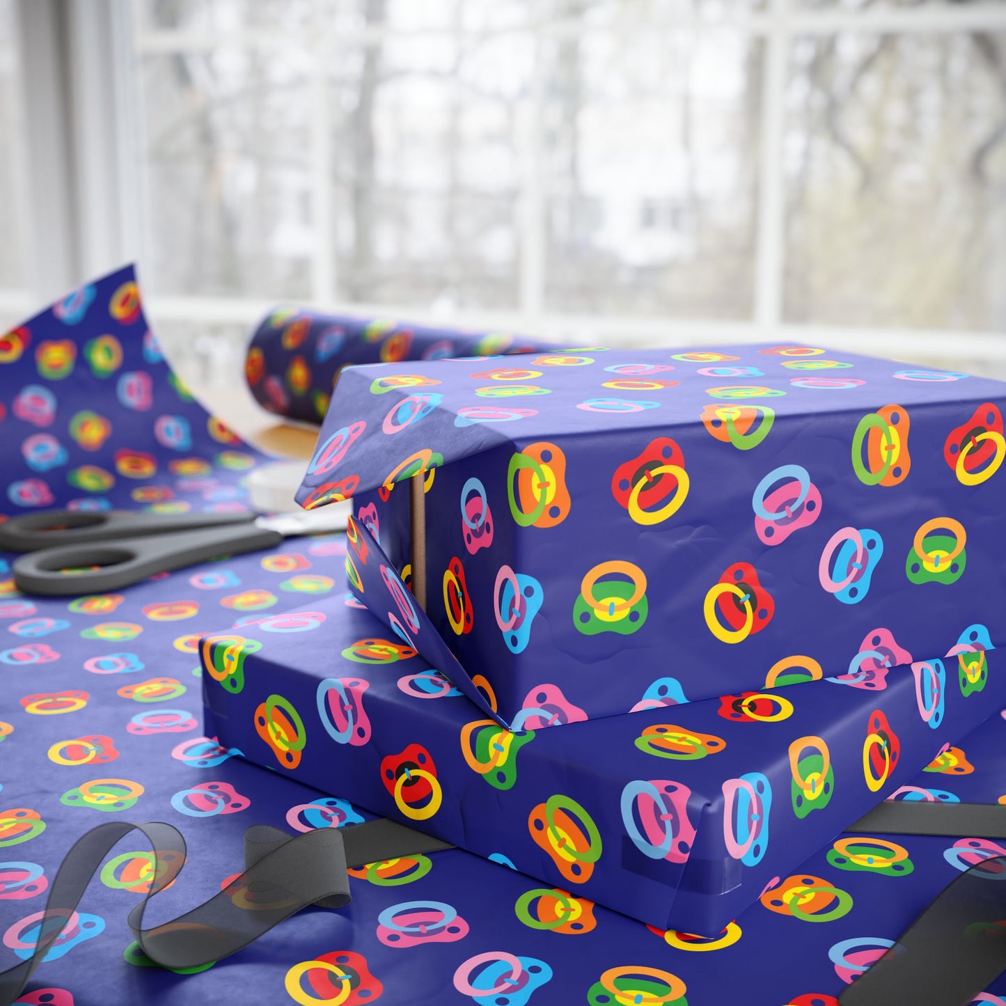 Colorful Baby Shower Wrapping Paper, Fun Gift Wrap, Playful Wrapping Sheets, Birthday Party Decorations, Unique Present Wrap