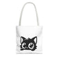 Adorable Cat Face Tote Bag | Cute Kitten Shopping Bag | Gift for Cat Lovers | Everyday Use | Eco-Friendly Accessory