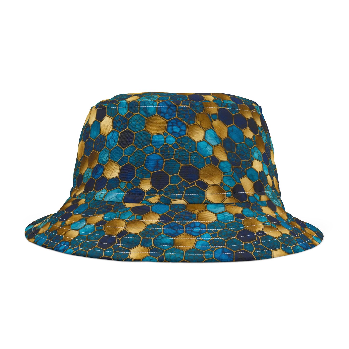 Vibrant Honeycomb Bucket Hat, Summer Sun Hat, Beach Accessory, Fashion Statement, Unique Gift, Outdoor Fun, Festival Wear