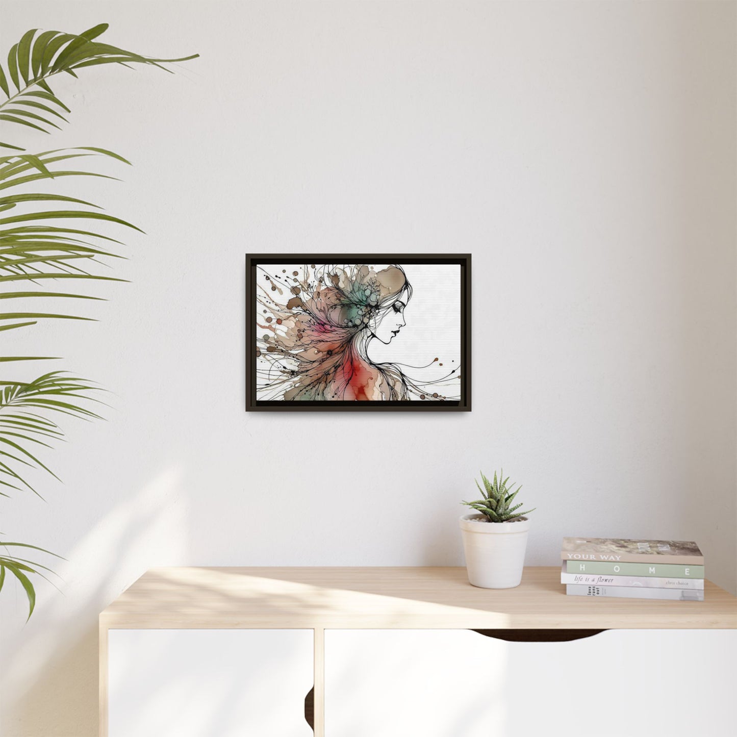 Matte Canvas, Framed (Multi-color) - Girl Whispers