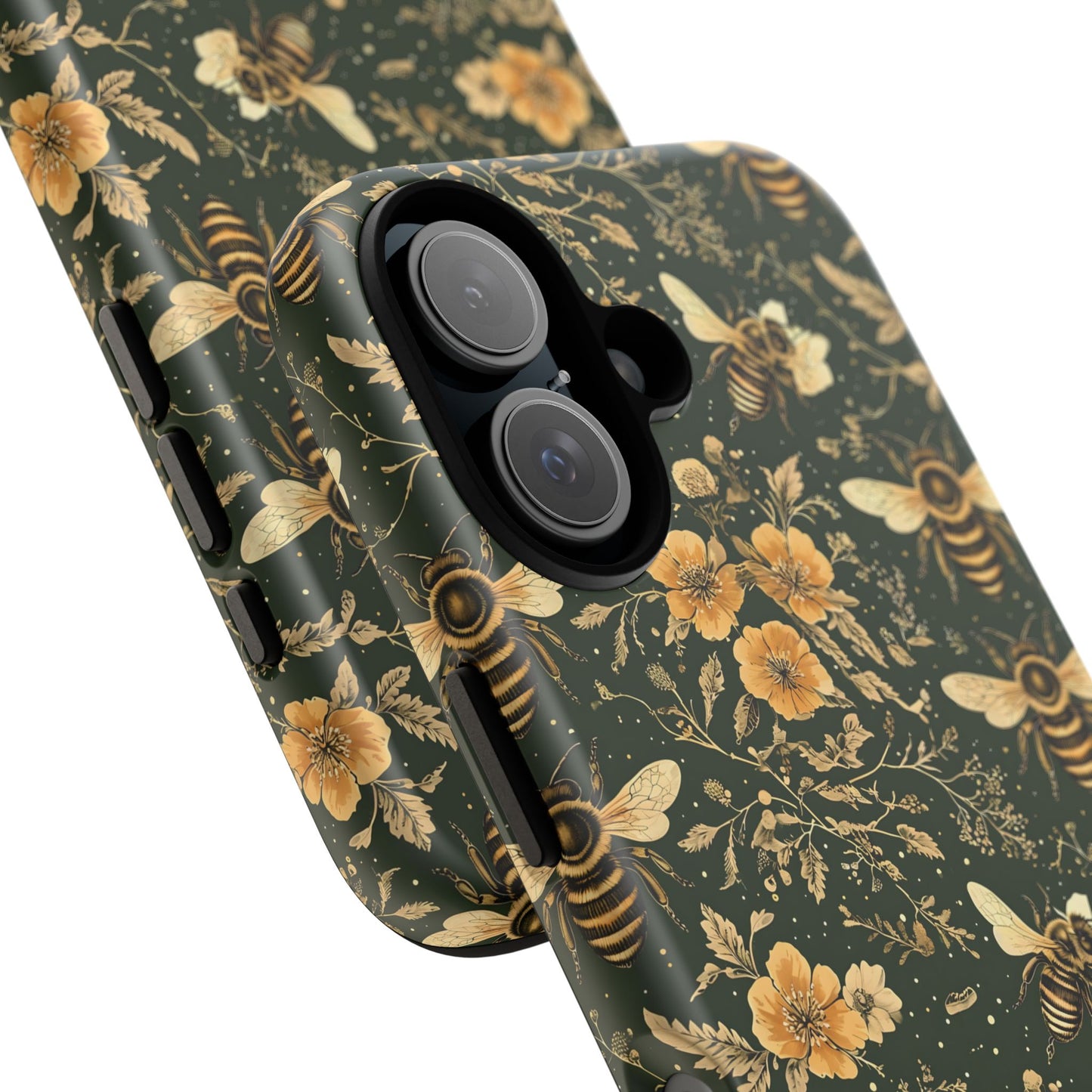 Nature-Inspired Phone Case, Tough Cases for Nature Lovers, Floral Bee Design, Eco-Friendly Gift, Summer Vibes, Trendy Phone Accessory,