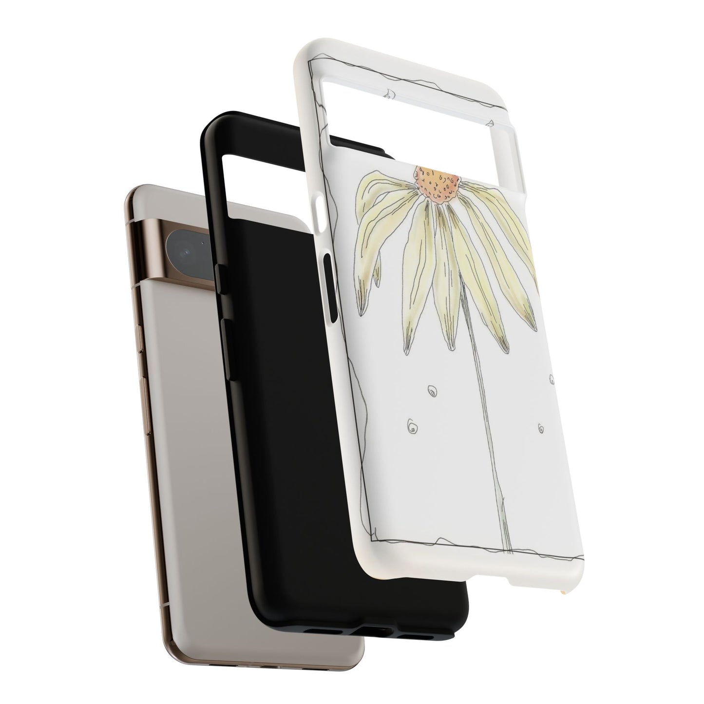 Flower Phone Case with Delicate Design, Tough Phone Cover, Nature Lover Gift, Floral Tech Accessory, Stylish Phone Protection