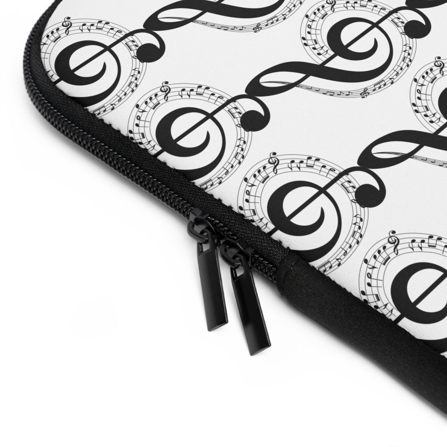 Musical Notes Laptop Sleeve | Perfect for Musicians, Unique Gift for Music Lovers, Creative Tech Accessory, Music-Themed Sleeve