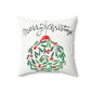Merry Christmas Holiday Pillow, Christmas Decor, Cozy Home Cushion, Festive Gift, Seasonal Throw Pillow