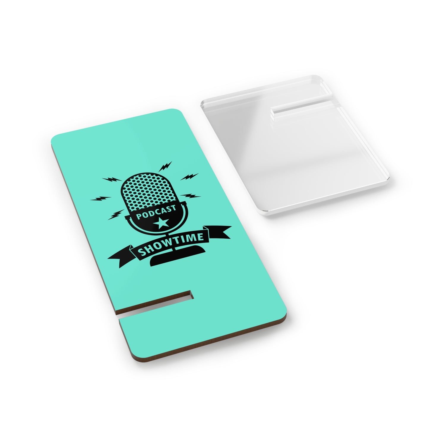 Podcast Mobile Phone Stand, Show Time Phone Holder, Desk Accessory, Gamer Gift, Home Office Decor, Streamer Stand