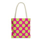 Vibrant Polka Dot Tote Bag, Colorful Shopping Bag, Eco-Friendly Tote