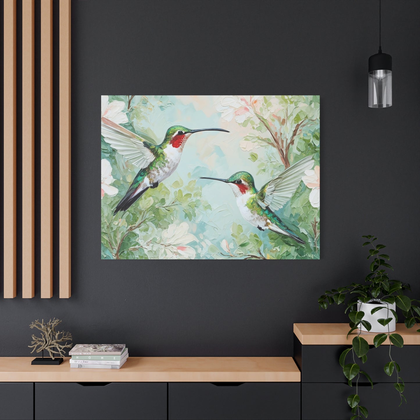 Hummingbird Canvas Wall Art — Stretched Matte Nature Print