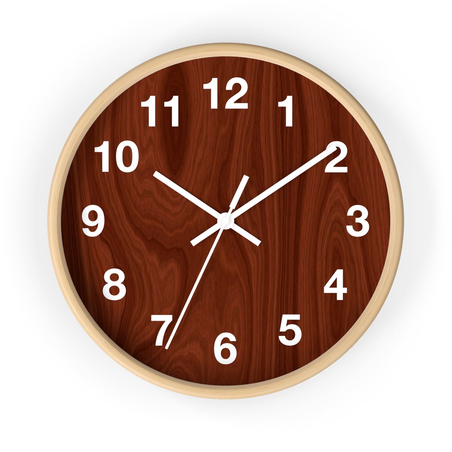 Rustic Wooden Wall Clock, Farmhouse Decor, Home Office Accessories, Gift for Her, Modern Minimalist Timepiece