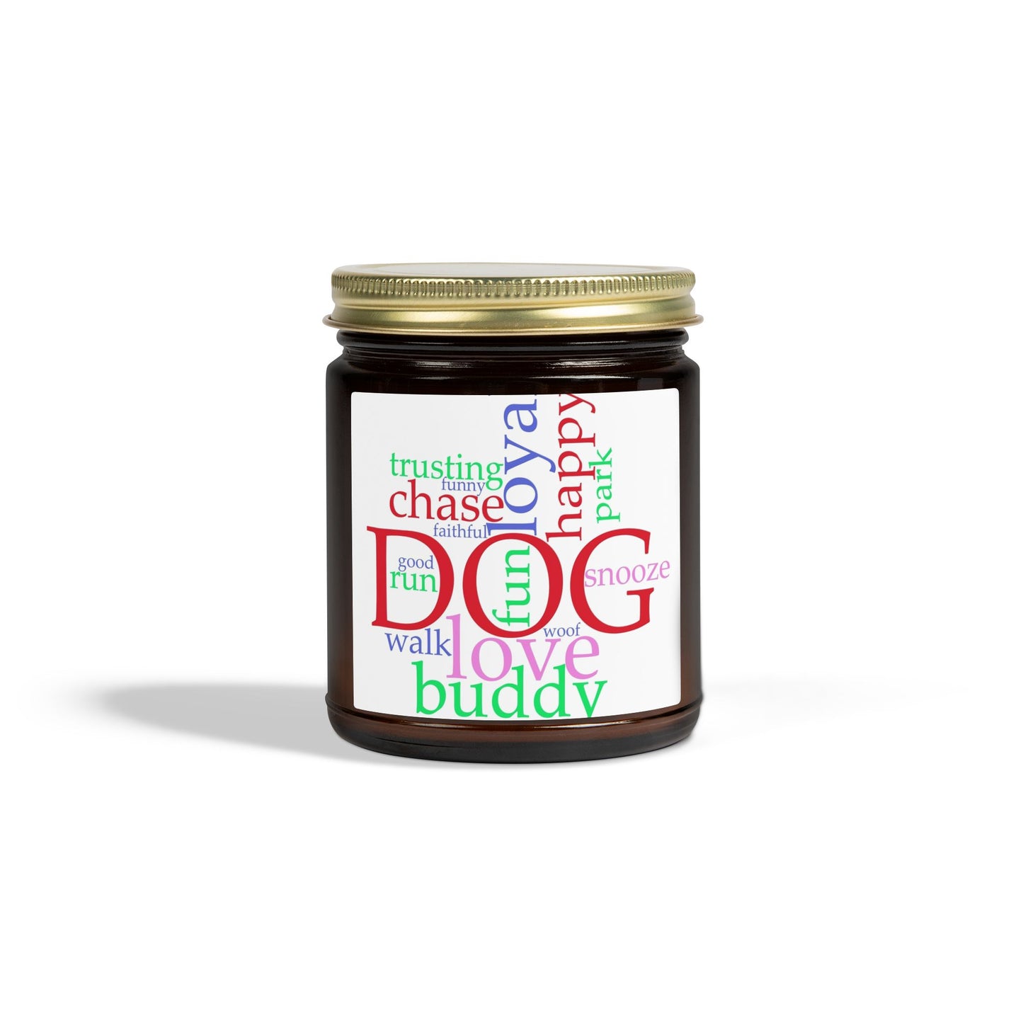 Dog Word Cloud Scented Candle — (4oz & 9oz)