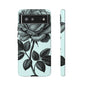 Elegant Floral Phone Case, Tough Cases for iPhones, Black Rose Design, Gift for Her, Stylish Phone Cover, Birthday Gifts