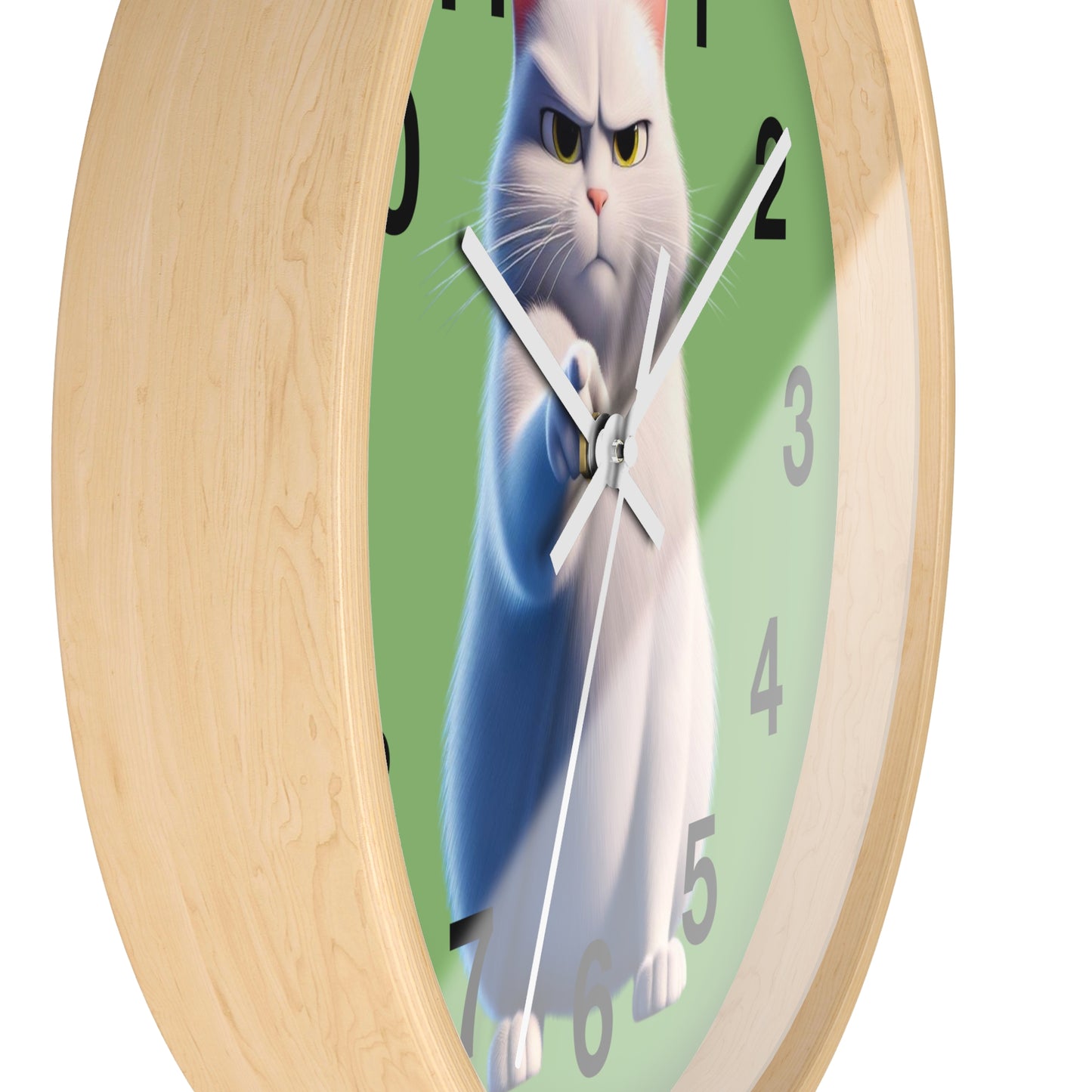 Whimsical Cat Wall Clock, Funny Animal Decor, Unique Gift for Cat Lovers, Home & Office Decoration, Purr-fect for Cat Themed Parties