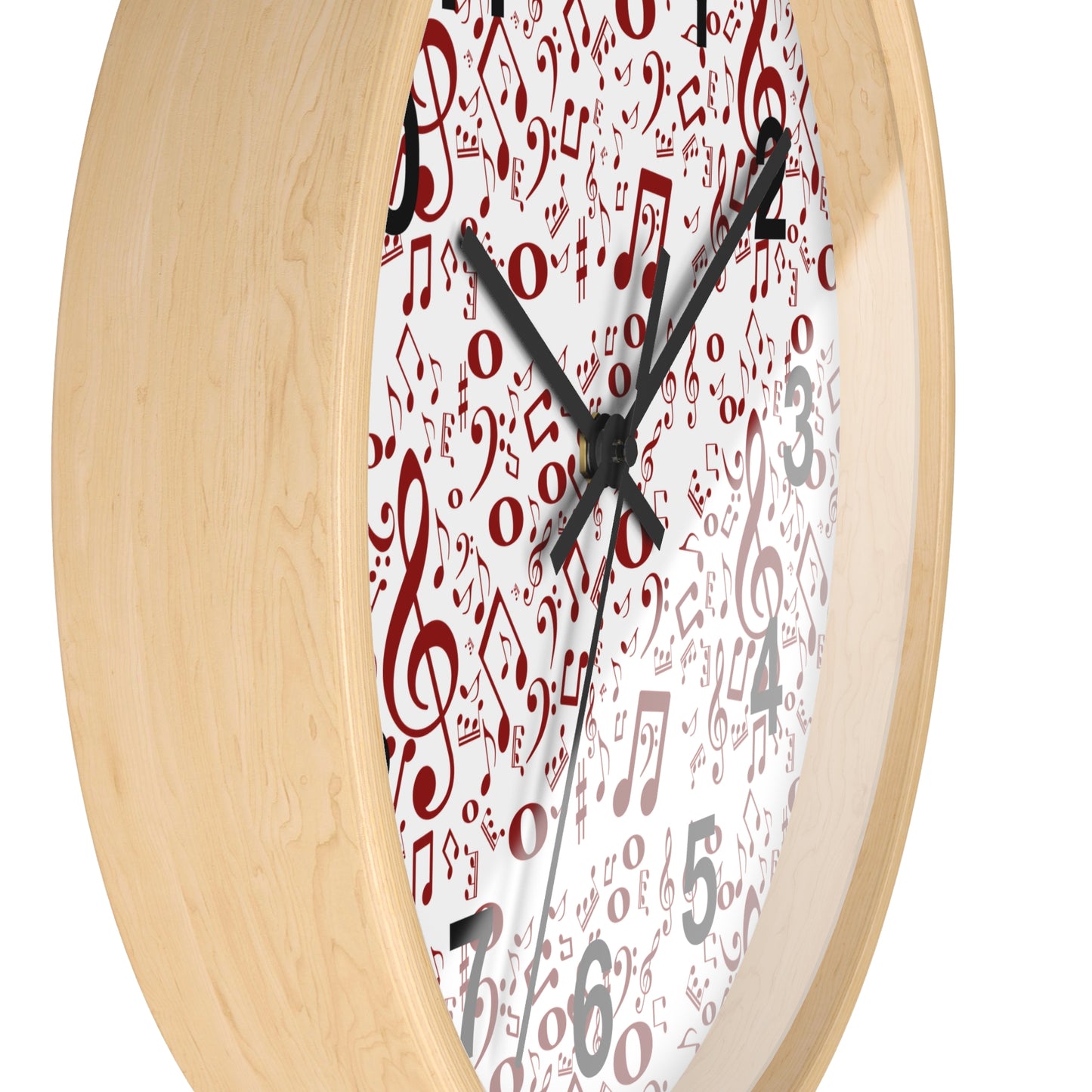 Musical Notes Wall Clock, Unique Gift for Musicians, Home Decor