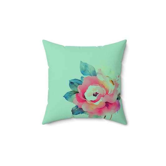 Floral Throw Pillow, Cozy Home Decor, Gift for Her, Spring Decoration, Elegant Cushion, Vibrant Accent Pillow