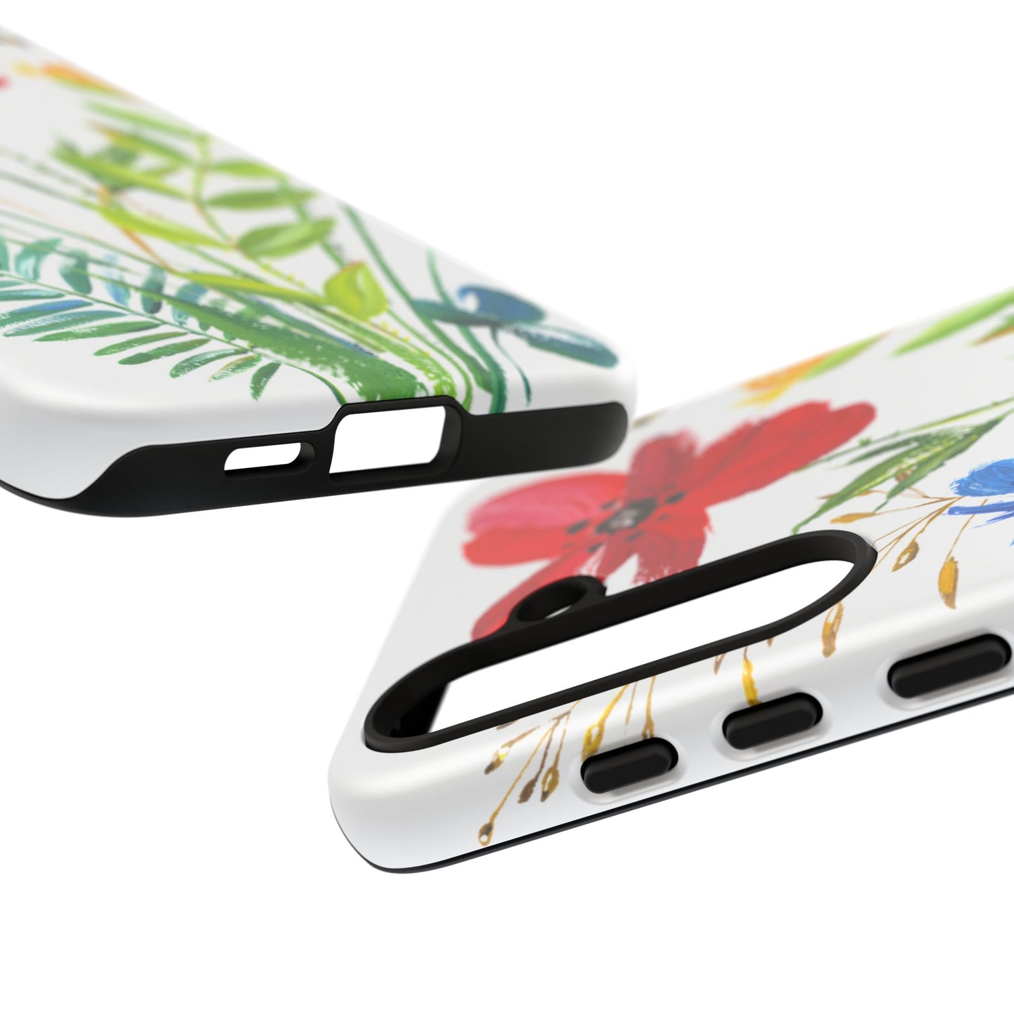 Floral Watercolor Tough Phone Case — Wildflower Bouquet Protective Cover