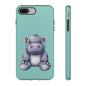 Cute Hippo Phone Case, Tough Phone Cover, Fun Animal Case, Gift for Kids, Cute Decor, Birthday Present