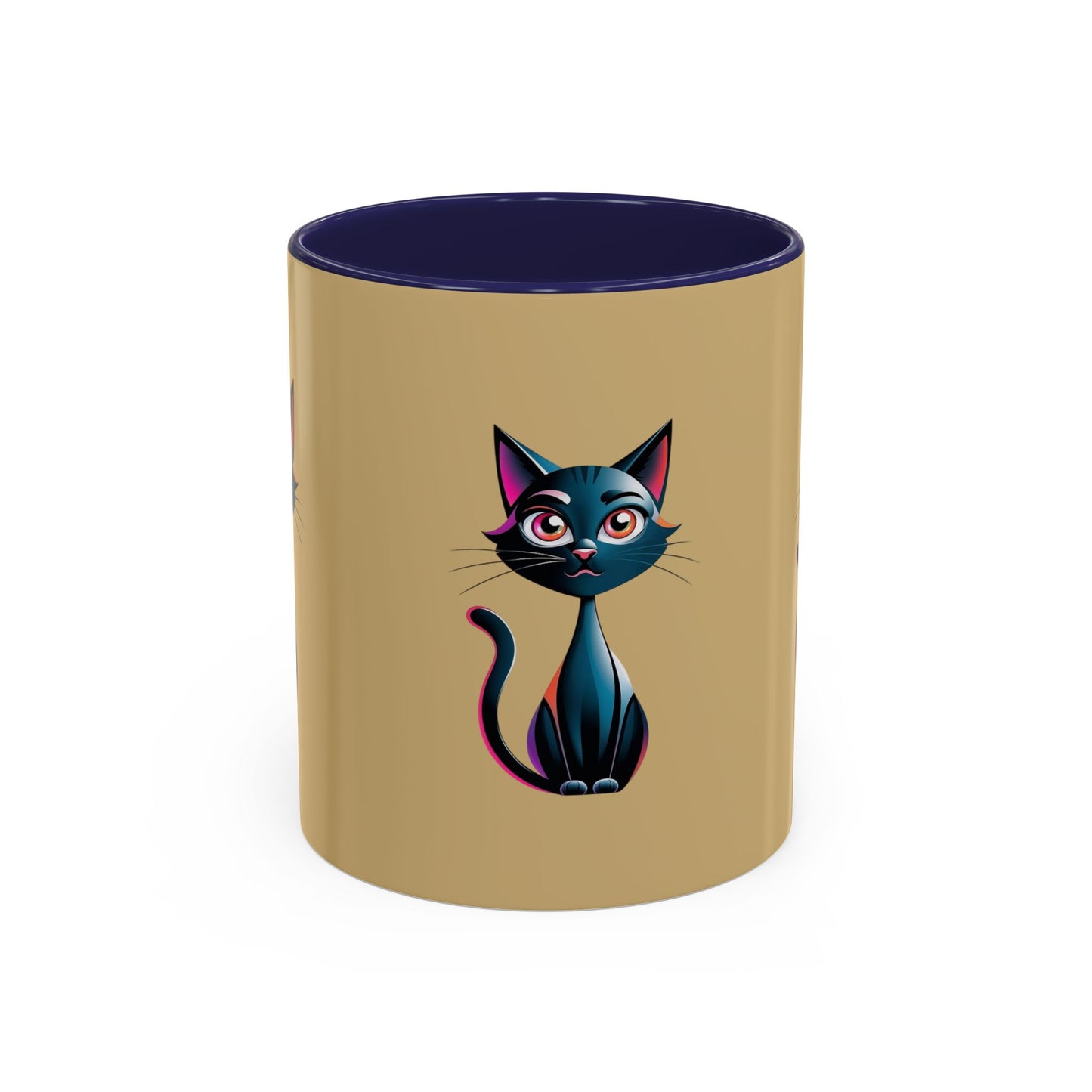 Cute Cat Accent Coffee Mug - Perfect for Cat Lovers, Gift for Birthdays, Home Decor, Animal Enthusiasts, Fun Kitchenware
