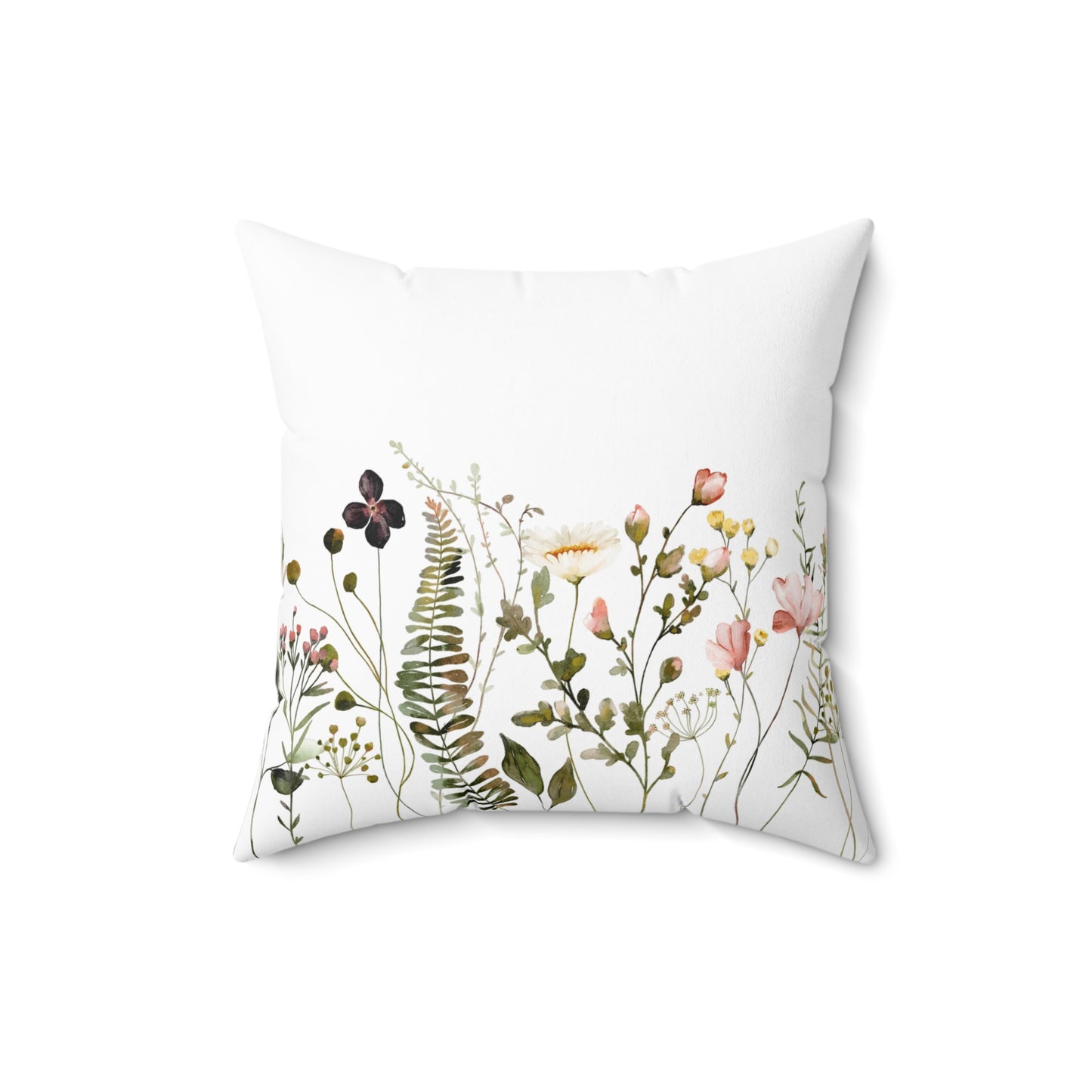 Floral Decorative Pillow, Cozy Home Accent, Botanical Cushion, Ideal Gift for Home Decor, Spring and Summer Vibes, Perfect for Living Room