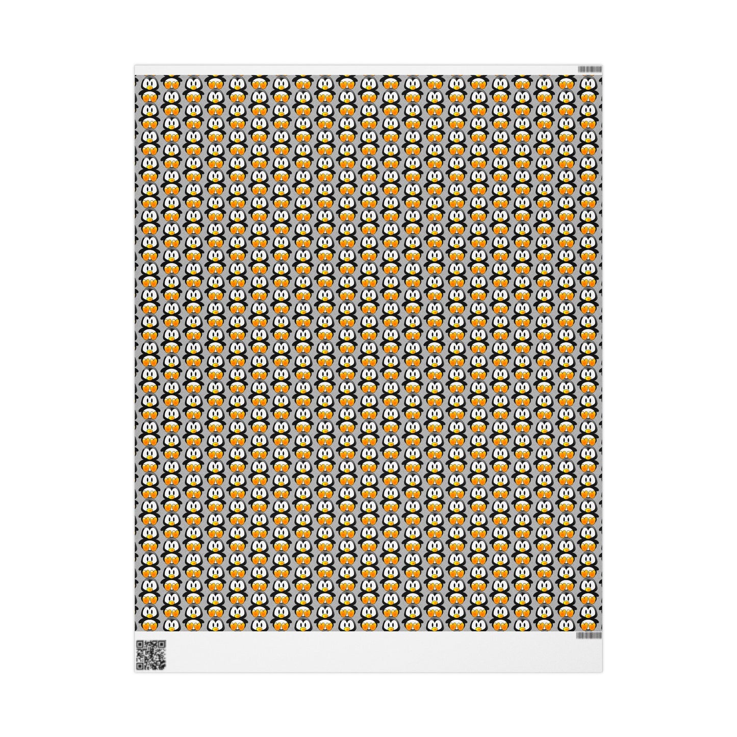 Wrapping Paper — Retro Floral Black & Orange Pattern Roll