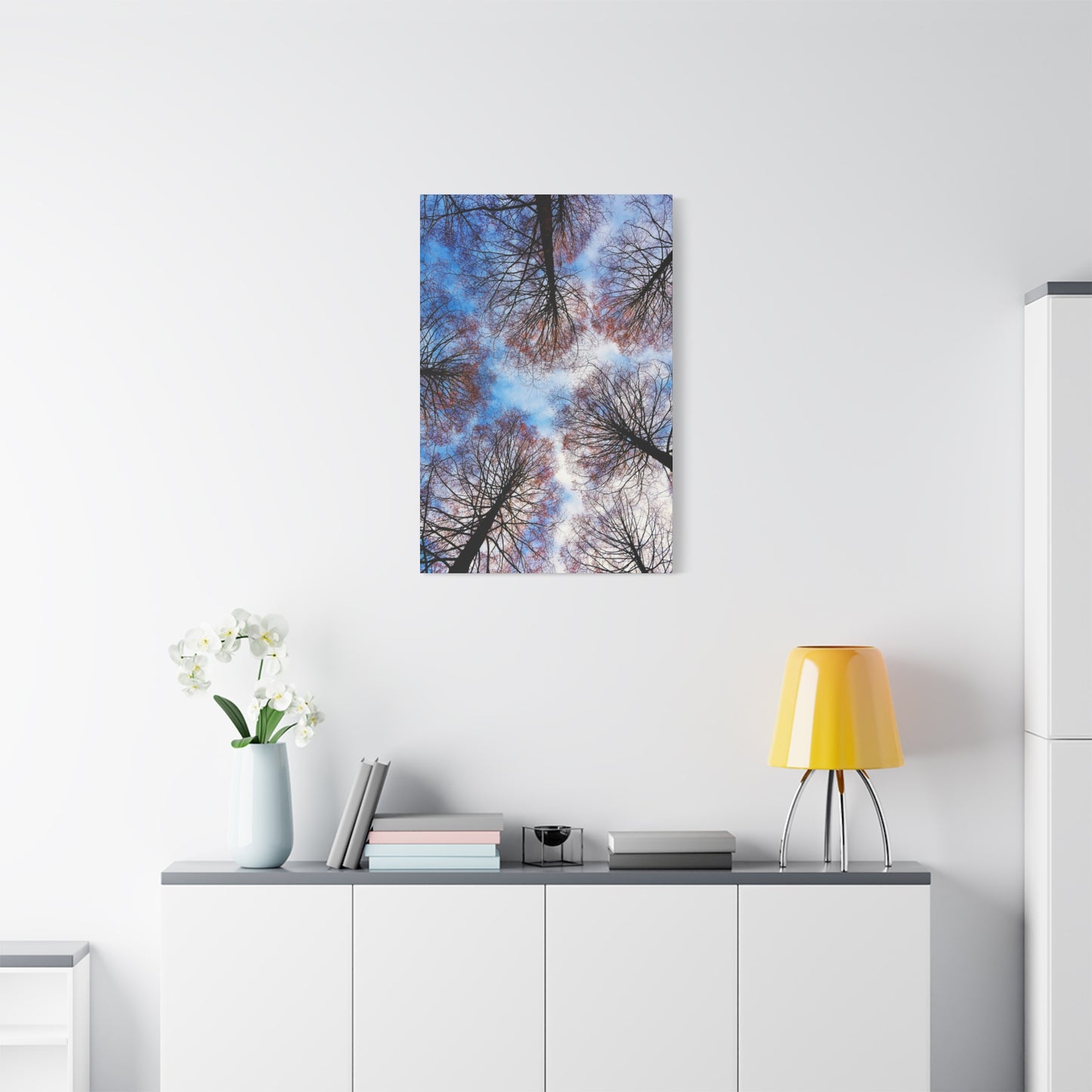 Winter Tree Canopy Matte Canvas Wall Art — Stretched 1.25"