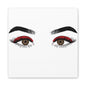 Red Lashes Wall Art Canvas — Glam Eyes Makeup Decor