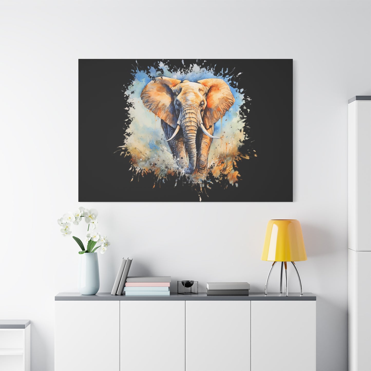 Matte Canvas, Stretched, 1.25" - Elephant