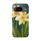 Floral Phone Case - Yellow Daffodil Design, Tough Phone Cover, Spring Decor, Floral Gift, Nature-Inspired Accessories