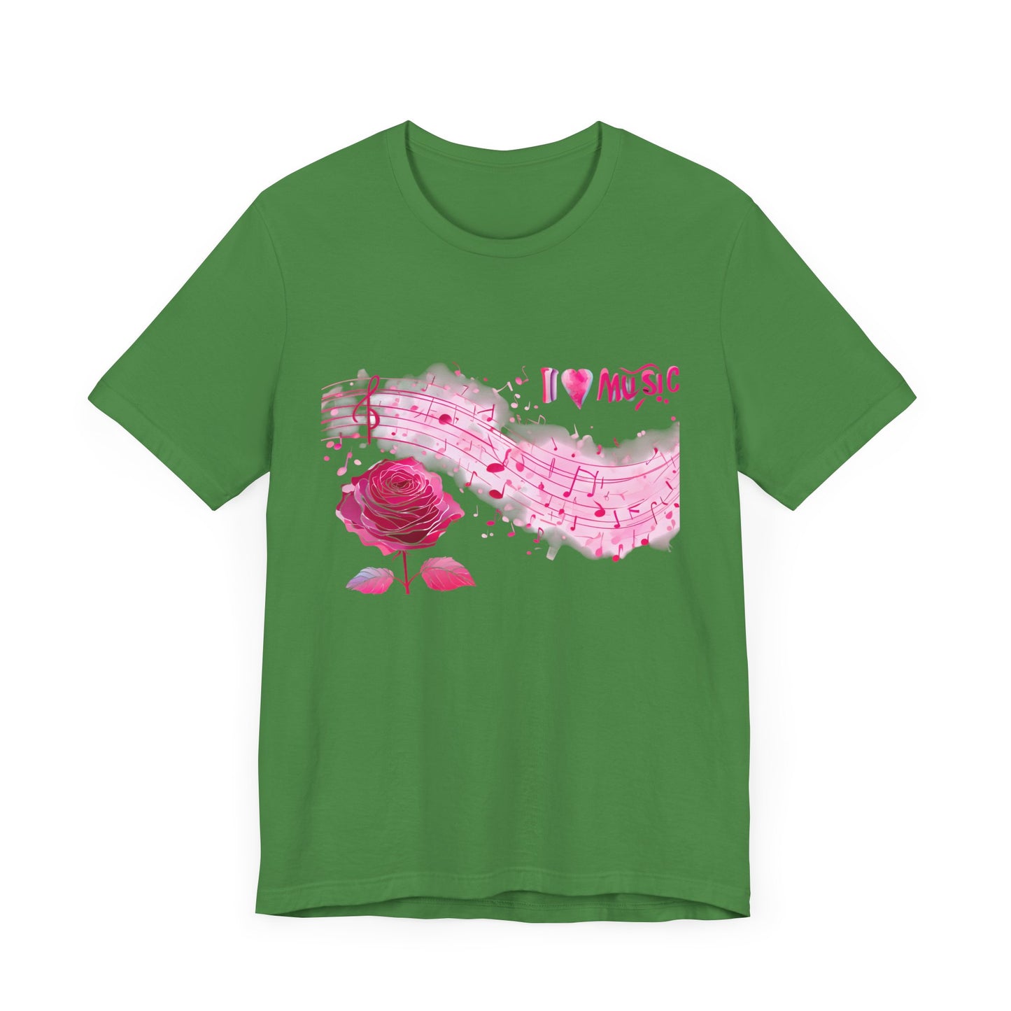 I Love Music Tee, Music Lover Shirt, Floral Music Notes Top