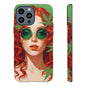 Vibrant Phone Case with Retro Greenery Design, Trendy Case for Casual Look, Gift for Her, Summer Vibes, Unique Phone Accessory