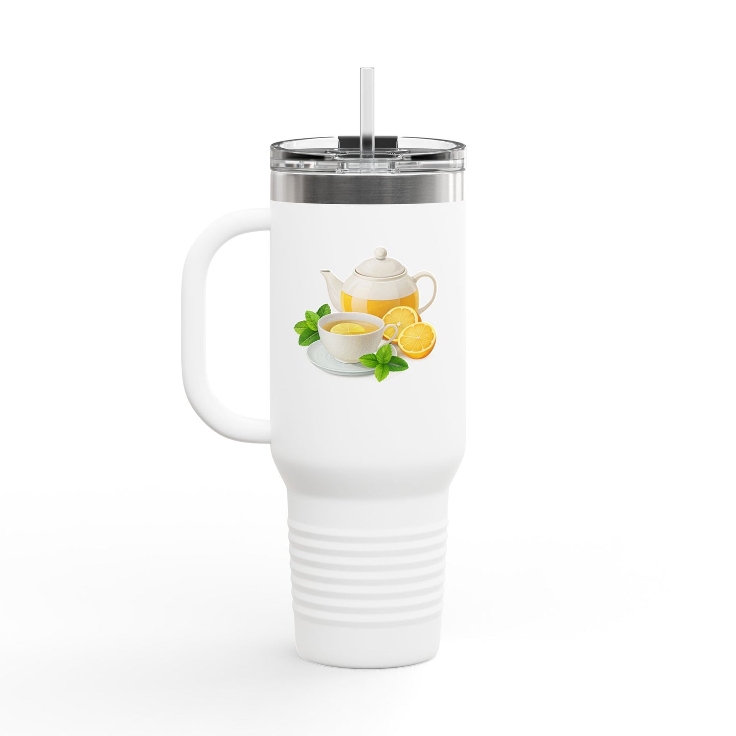 Lemonade Insulated Travel Mug, Perfect for Hot Drinks, Summer Picnics, Outdoor Adventures, Gifts for Tea Lovers, 40oz