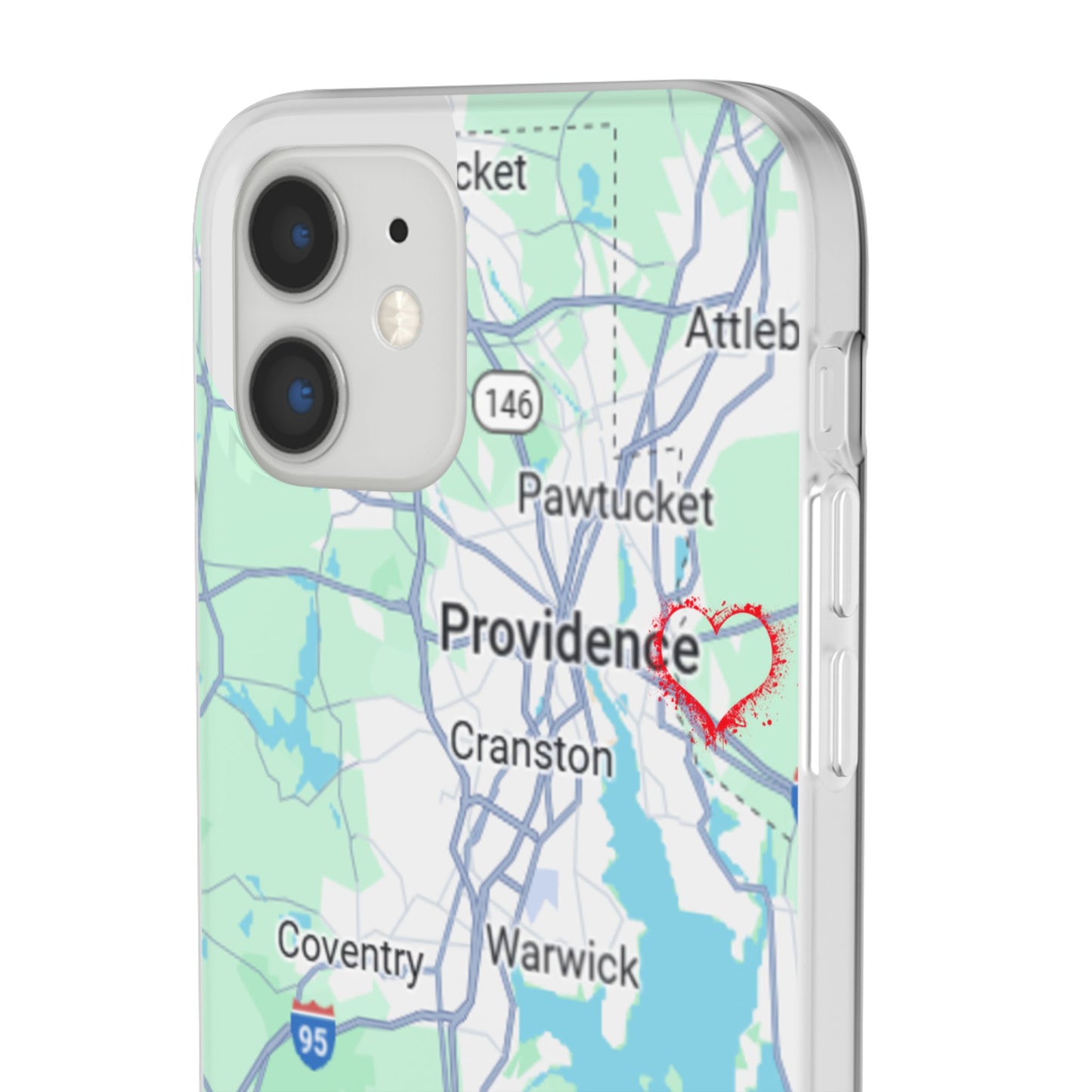 Providence Heart Map Phone Case - Custom Flexible Smartphone Protector, Gift for Her, Map Lover's Accessory, Personalized Case, Travel [...]