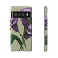 Floral Phone Case - Tough Cases, Purple Flower Design, Cell Phone Accessories, Gift for Her, Nature Lover Essentials