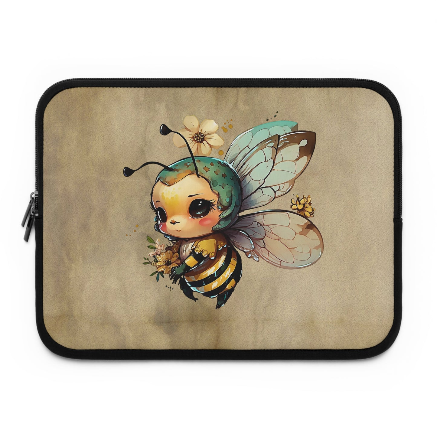 Cute Bee Laptop Sleeve, Laptop Case for Students, Creative Gadget Cover, Unique Gift for Nature Lovers, Floral Tech Accessory