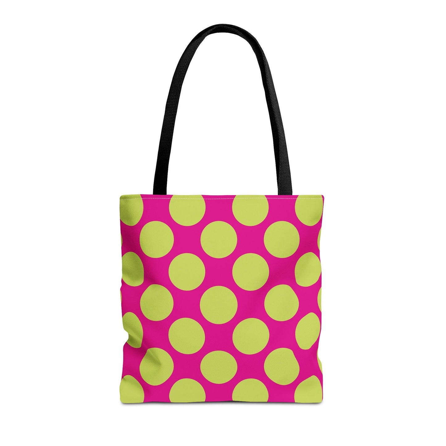 Vibrant Polka Dot Tote Bag, Colorful Shopping Bag, Eco-Friendly Tote