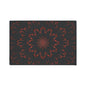 Floor Mat — Red Floral Mandala Heavy-Duty Entrance Rug
