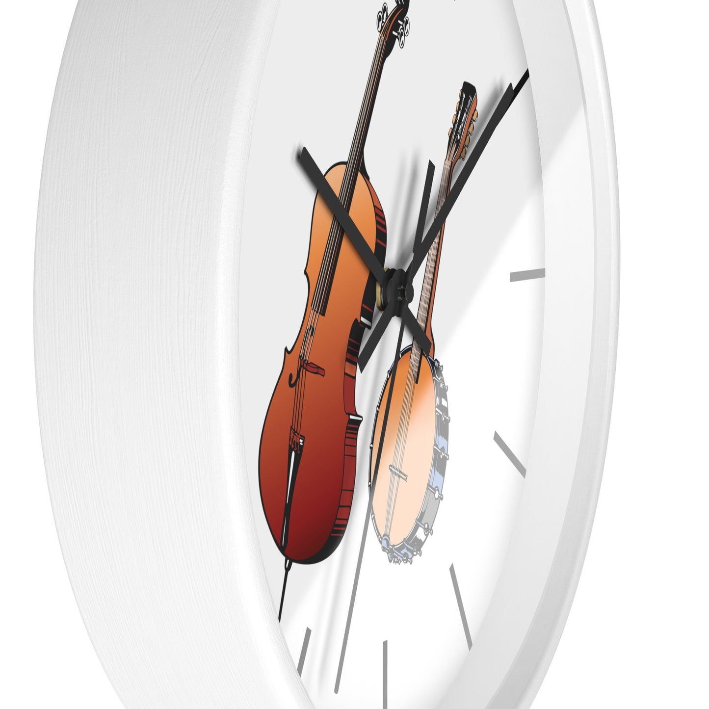 Musical Instruments Wall Clock, Rustic Home Decor, Gift for Musicians, Unique Wall Art, Music Lover's Decoration