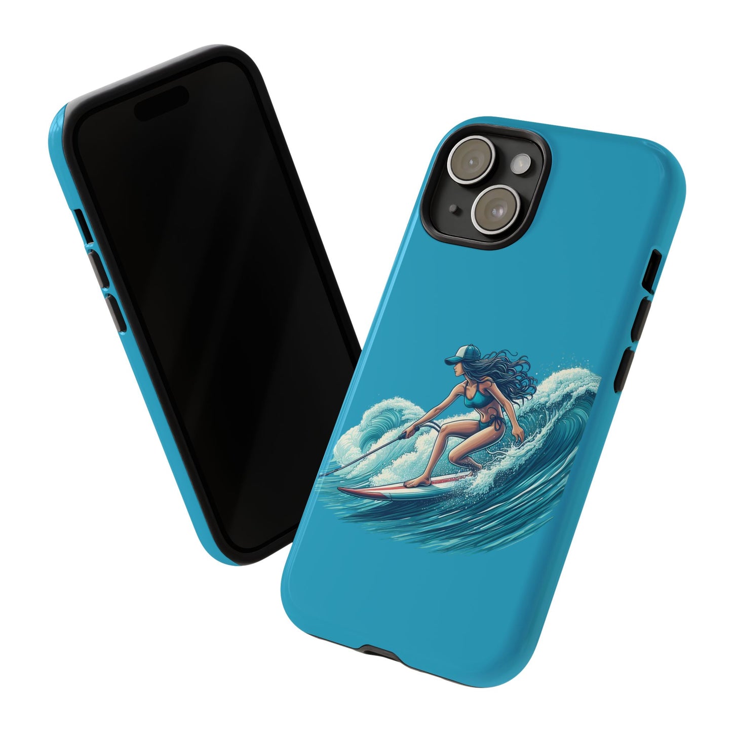 Surfing Phone Case, Coastal Vibes Phone Cover, Tough Cases for Beach Lovers, Ocean Art Phone Accessories, Summer Gift Idea