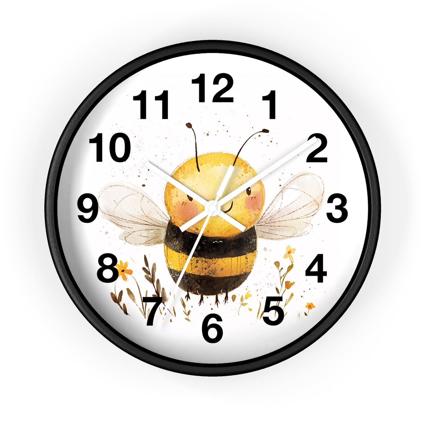 Bee-Themed Wall Clock, Cute Bee Decor for Home, Perfect Gift for Bee Lovers, Nature-Inspired Wall Art, Kids Room Decor