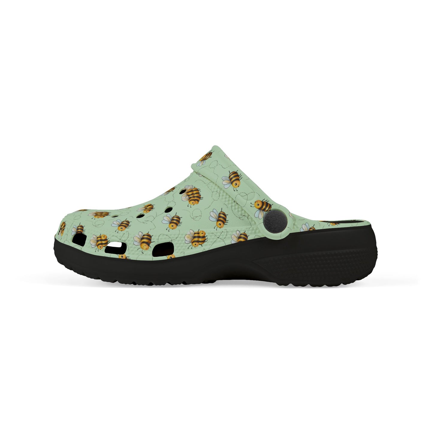 Bee-themed Kid's Clogs, Comfortable Summer Footwear, Playtime Shoes, Outdoor Accessories, Gift for Kids
