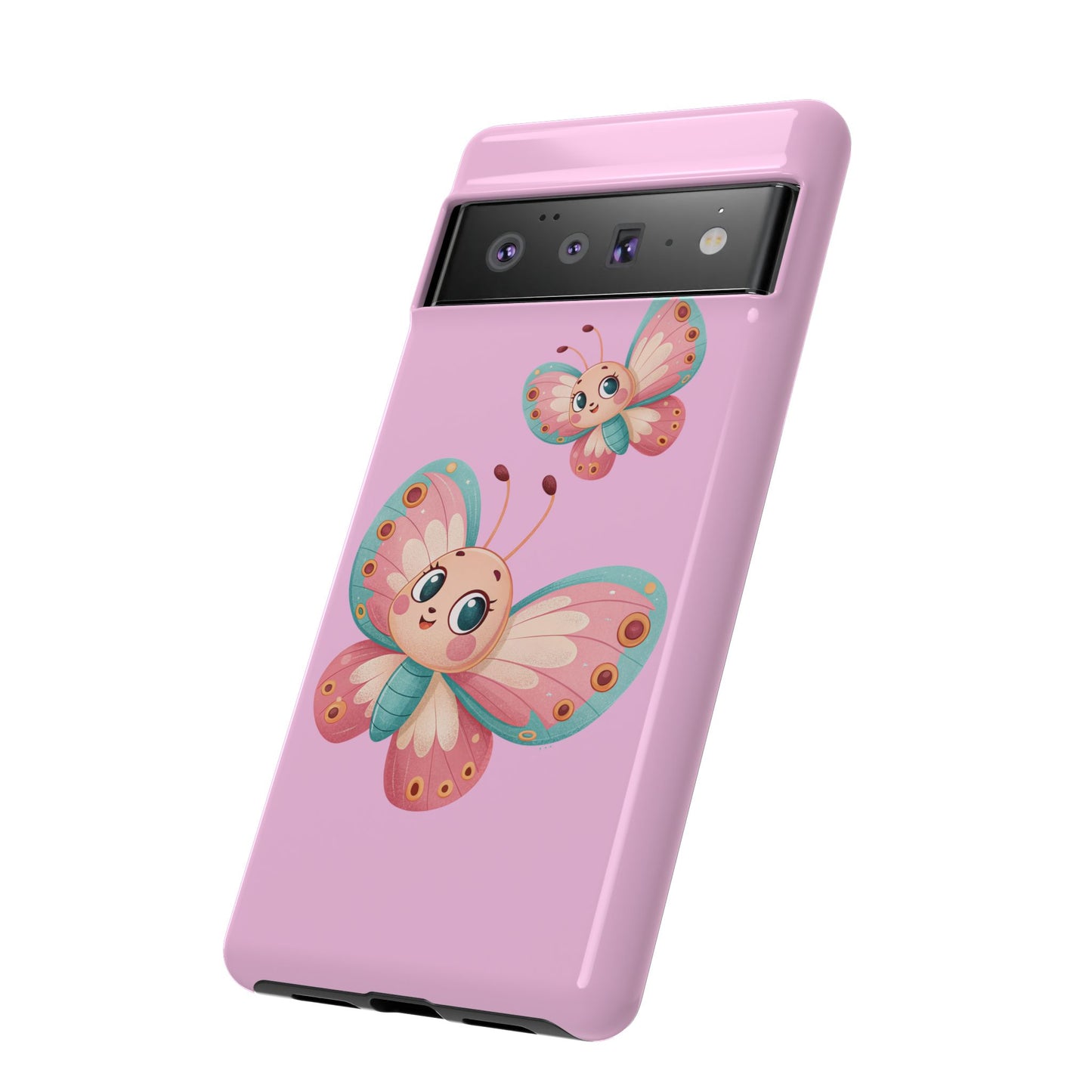 Cute Butterfly Phone Case, Tough Phone Cover, Girly Phone Accessory, Unique Gift for Her, Kids Phone Case, Floral Design Case